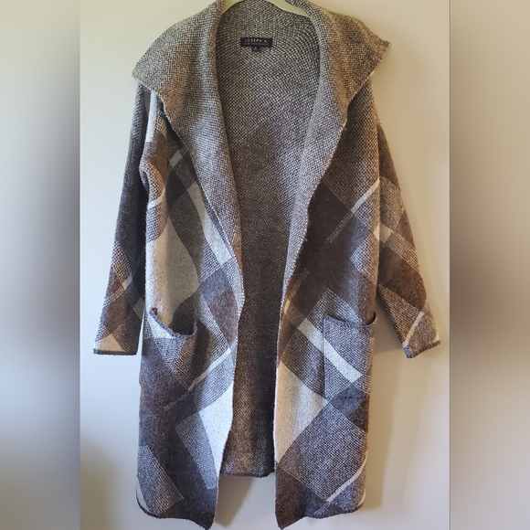 Joseph A Long Open Cardigan Sweater  Women's Size Small Pockets Soft Relaxed Fit - Picture 1 of 10